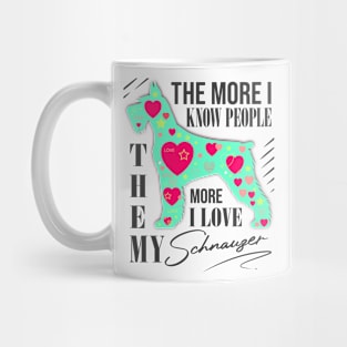 Schnauzer Lover hearts Design Mug